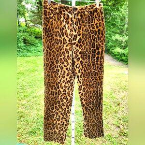 Ralph Lauren Leopard Print Velvet pants